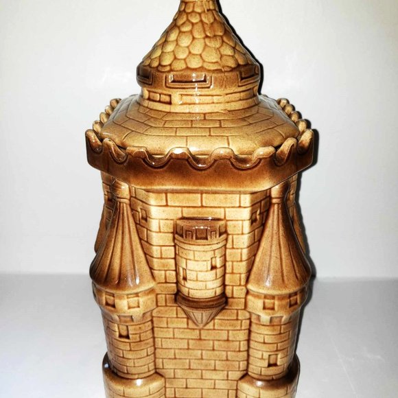 Vintage MCM Royal Sealy Japan Castle Medieval Brown Cookie Jar - Picture 5 of 10